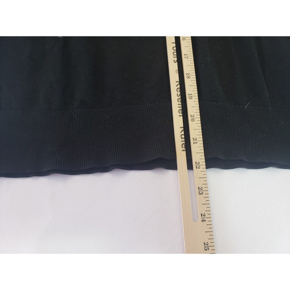 Banana Republic Black sz M Top Rayon Minimalist Neutral Whimsigoth Cozy Coastal - Picture 6 of 7